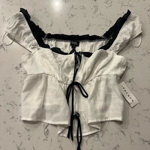 PacSun Black and White Women's Top